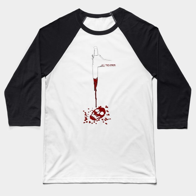 ATH 2020 with Knife Logo Baseball T-Shirt by All The Horror